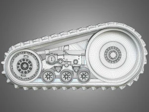 Fendt MT900 Crawlers 3D Model