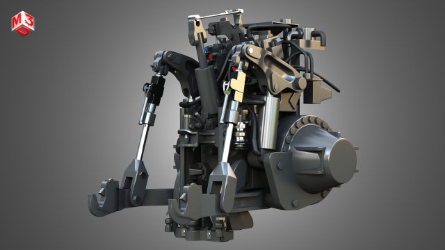 MT900-Hitch System 3D-Modell .c4d .max .obj .3ds .fbx .stl .blend 