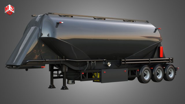 Feldbinder Silo Trailer 3Dモデル .c4d .max .obj .3ds .fbx .stl .blend 
