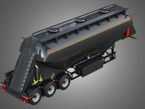 フェルドバインダー サイロ トレーラー 3Dモデル