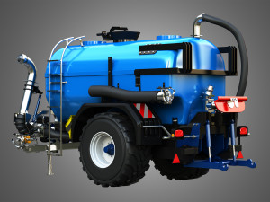 Zunhammer Liquid Manure Transport Trailer - Single Axle 3D 模型