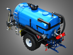 Zunhammer Liquid Manure Transport Trailer - Single Axle 3D 模型