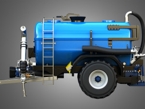 Zunhammer Liquid Manure Transport Trailer - Single Axle 3D 模型