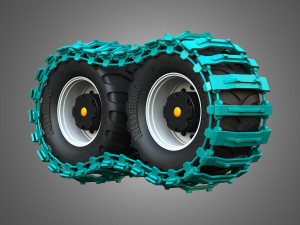 Tires with Tracks 3D Модель
