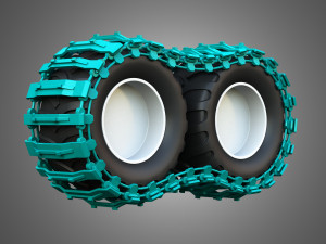 Tires with Tracks 3D Модель