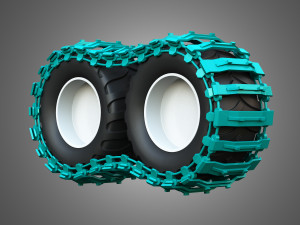 Tires with Tracks 3D Модель