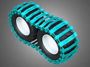 Tires with Tracks 3D Model