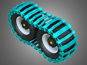 Tires with Tracks 3D Model