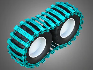 Tires with Tracks 3D Model
