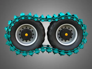 Tires with Tracks 3D Model