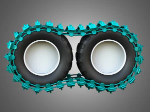 Tires with Tracks 3D Model
