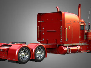 57P Semi Truck - Ultra Cab Sleeper Truck - Custom 3D Model
