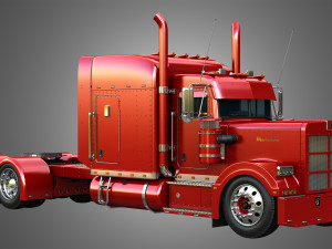 57P Semi Truck - Ultra Cab Sleeper Truck - Custom Modèle 3D