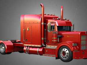 57P Semi Truck - Ultra Cab Sleeper Truck - Custom 3D Model