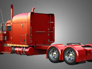 57P Semi Truck - Ultra Cab Sleeper Truck - Custom 3D Model