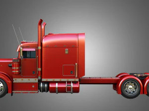 57P Semi Truck - Ultra Cab Sleeper Truck - Custom 3D Model