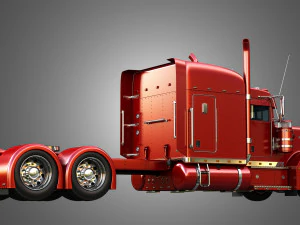 57P Semi Truck - Ultra Cab Sleeper Truck - Custom 3D Model