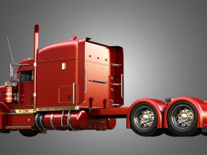 57P Semi Truck - Ultra Cab Sleeper Truck - Custom 3D Model