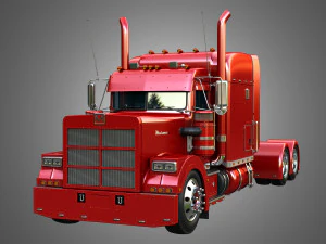 57P Semi Truck - Ultra Cab Sleeper Truck - Custom 3D Model