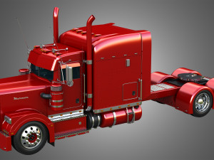 57P Semi Truck - Ultra Cab Sleeper Truck - Custom Modèle 3D