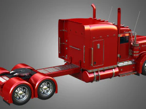 57P Semi Truck - Ultra Cab Sleeper Truck - Custom 3D Model