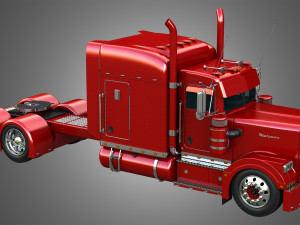 57P Semi Truck - Ultra Cab Sleeper Truck - Custom Modèle 3D