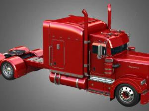 57P Semi Truck - Ultra Cab Sleeper Truck - Custom 3D Model
