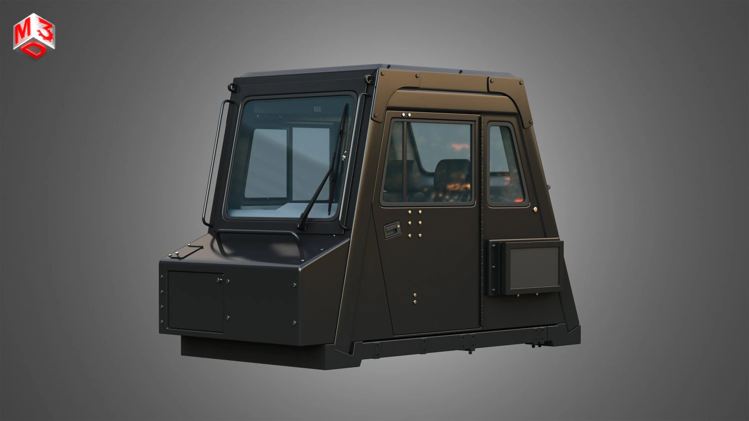ड्राइविंग केबिन - 785डी ऑफ-हाइवे खनन ट्रक 3D मॉडल .c4d .max .obj .3ds .fbx .stl .blend 