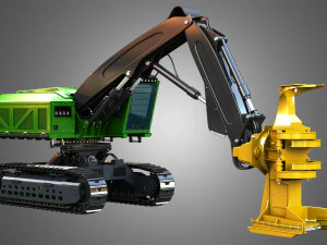 JD - 959MH Terlacak Feller Buncher Model 3D