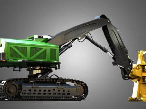 JD - 959MH Tracked Feller Buncher 3D मॉडल