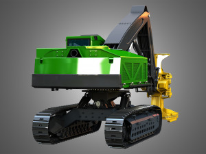 JD - 959MH Tracked Feller Buncher 3D मॉडल
