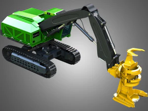 JD - 959MH Terlacak Feller Buncher Model 3D