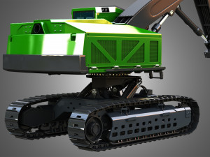 JD - 959MH Tracked Feller Buncher 3D मॉडल