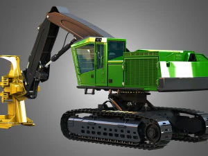 JD - 959MH Terlacak Feller Buncher Model 3D