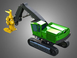 JD - 959MH Terlacak Feller Buncher Model 3D