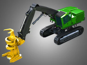 JD - 959MH Terlacak Feller Buncher Model 3D