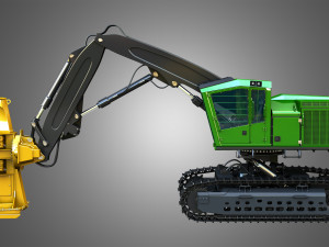 JD - 959MH Tracked Feller Buncher 3D मॉडल