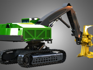 JD - 959MH Tracked Feller Buncher 3D मॉडल