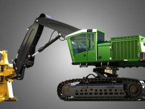 JD - 959MH Tracked Feller Buncher 3D मॉडल