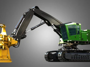 JD - 959MH Terlacak Feller Buncher Model 3D