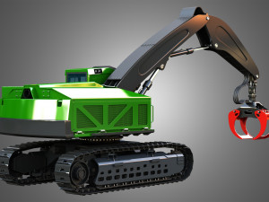 JD - 953MH Tracked Log Loader Model 3D