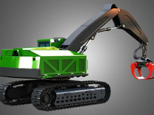JD - 953MH Tracked Log Loader 3D Model