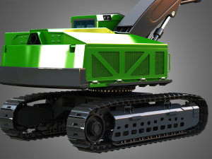 JD - 953MH Tracked Log Loader Model 3D