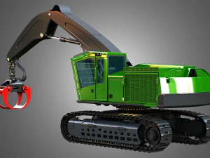 JD - 953MH Tracked Log Loader 3D Model