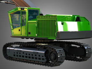 JD - 953MH Tracked Log Loader Model 3D