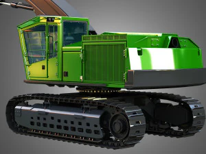 JD - 953MH Tracked Log Loader 3D Model