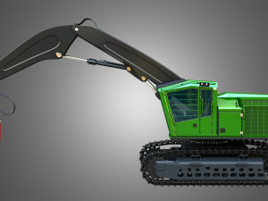 JD - 953MH Tracked Log Loader Model 3D