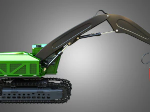 JD - 953MH Tracked Log Loader 3D Model