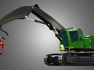 JD - 953MH Tracked Log Loader 3D Model