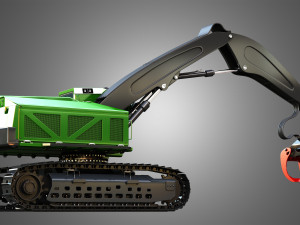 JD - 953MH Tracked Log Loader Model 3D